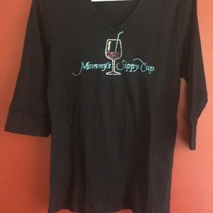 Rhinestone Wine Shirt